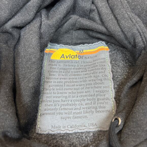 Aviator Nation Velvet 5 Stripe Hoodie Pullover Women's M Retro Loungewear - Picture 4 of 9